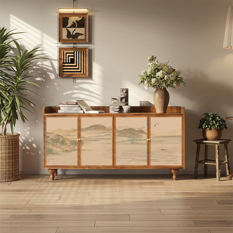 Nouveau buffet en bois massif de style chinois