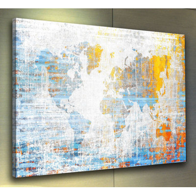 Continental Journey - Wrapped Canvas Painting