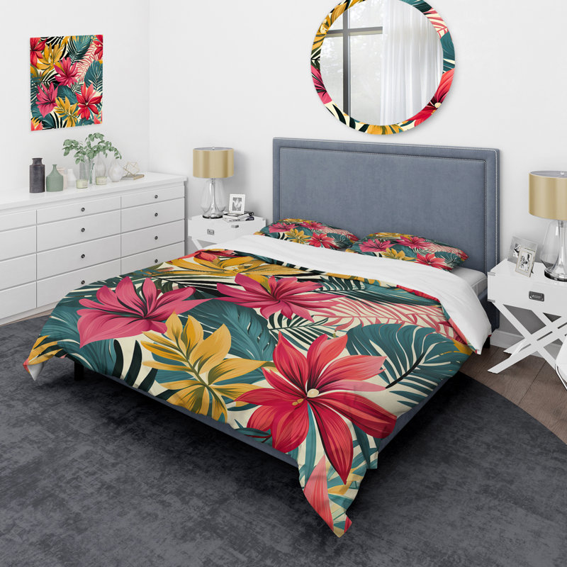Ensemble de housse de couette Jungle, Housse de couette pour très grand lit et 2 très 