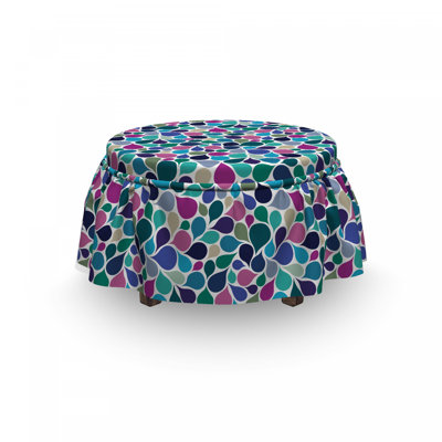 Housse pour repose-pieds raindrops
