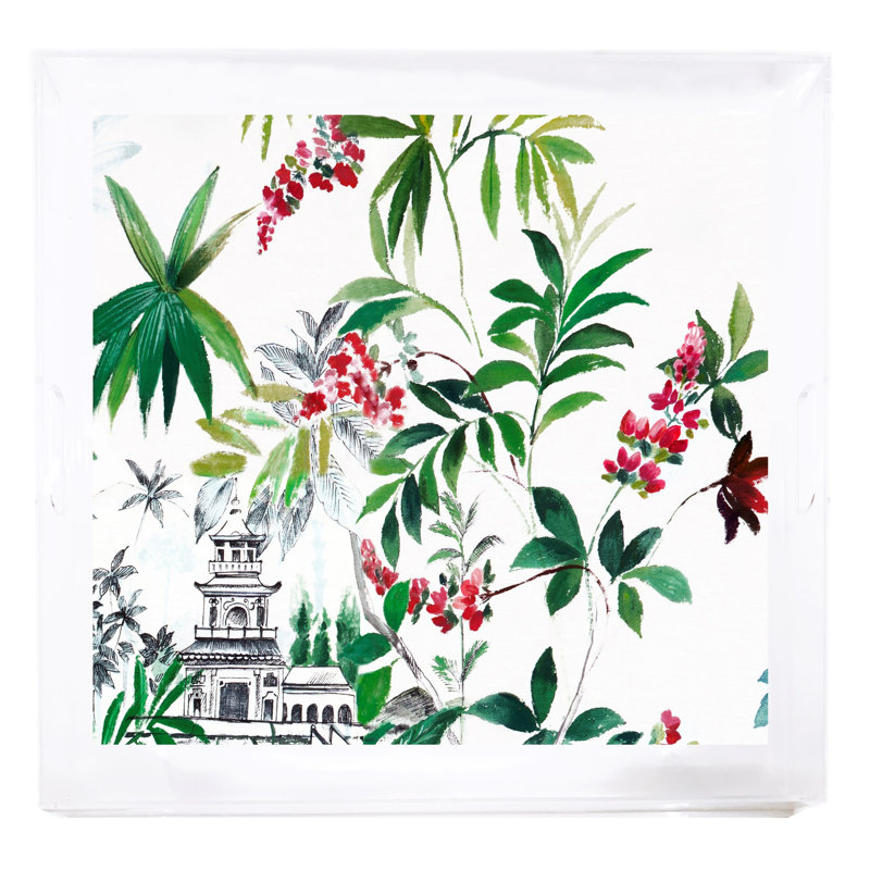 Lost Pavillion Floral No 12 Acrylic Square Decorative Tray