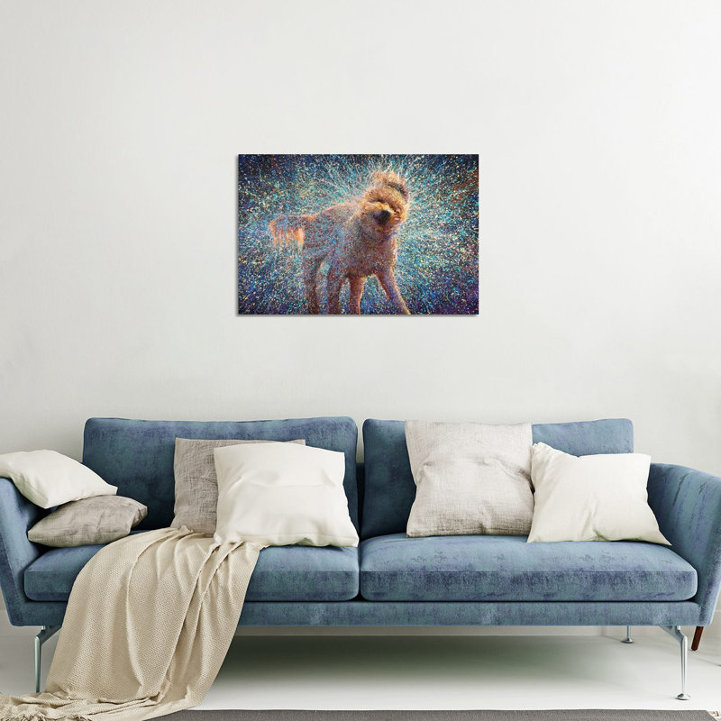 " Canis Rufus " by Iris Scott, 16" H x 24" W x 0.25" D