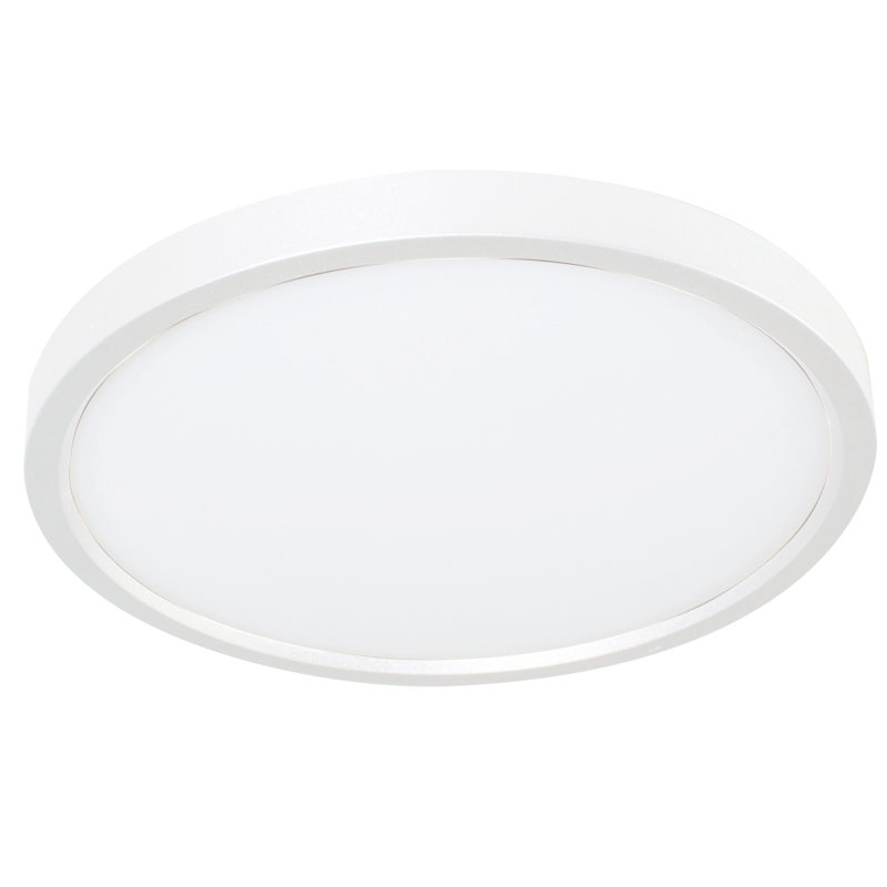 Plafonnier encastré à 1 lumière Akifa, Blanc, H 0,67 po x l 7,88 po x P 7,88 po