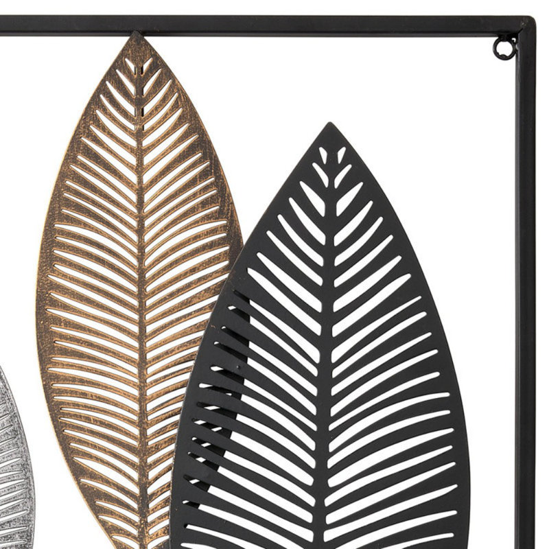 Diy Tree Of Life Leaves Metal Wall Décor Accents For Home Wrought Iron Wall Sculptures Silver Bronze Black Color(29.72"l X 15.74")