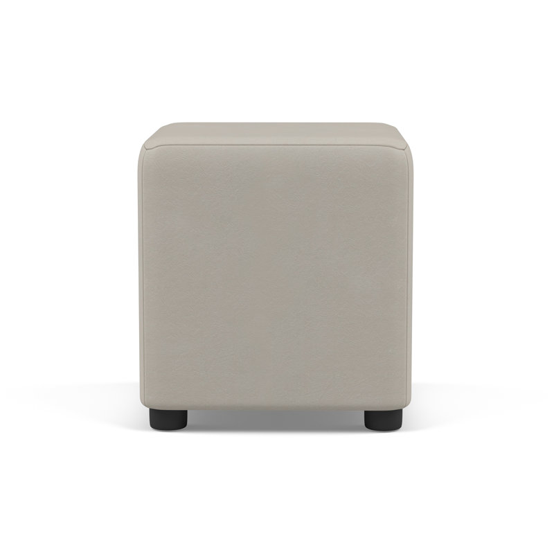 Faux Leather Cube Seating, Snow White