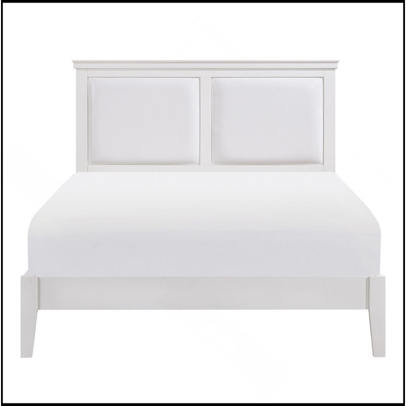 Mobilier de chambre à coucher classique et classique avec grand lit et tête de lit tapissier en similicuir
