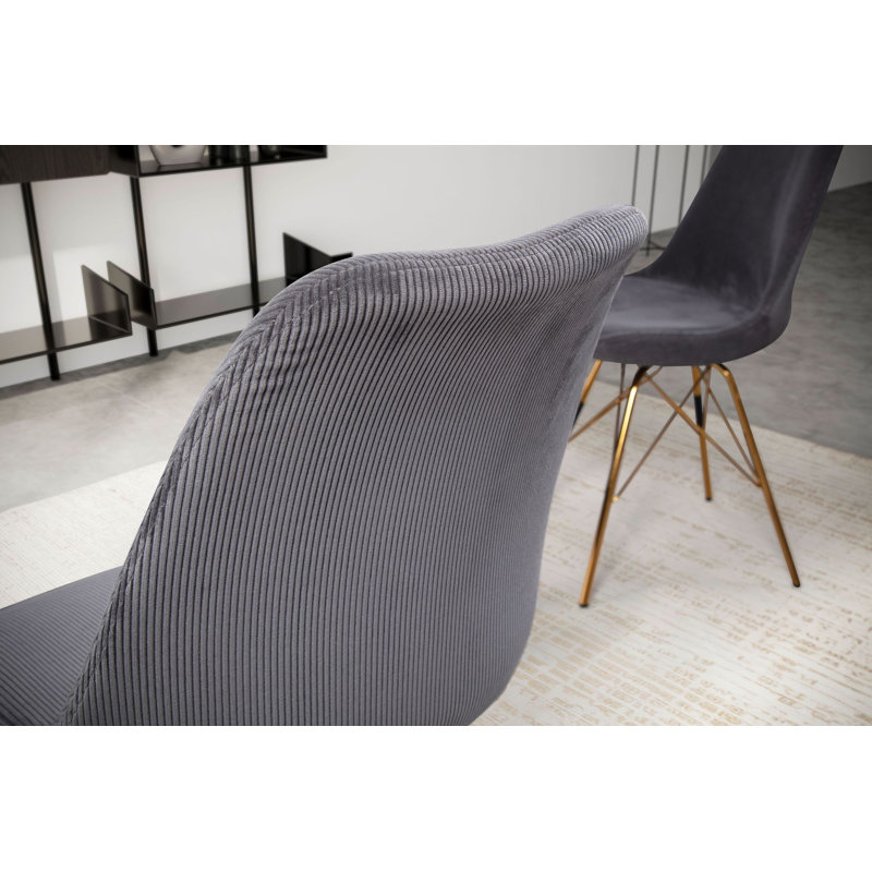 Fairmont Park Esszimmerstuhl 2er Set Stoff Beige Stuhl Skandinavisch Küchenstuhl, Anthracite