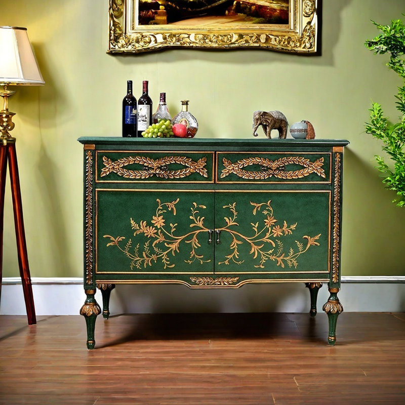 Multifunctional art deco accent cabinet