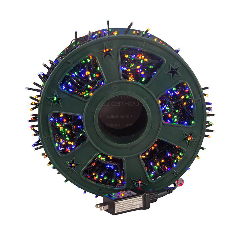98-Foot Multicolor LED Christmas Tree Lights with Twinkle and Flash
