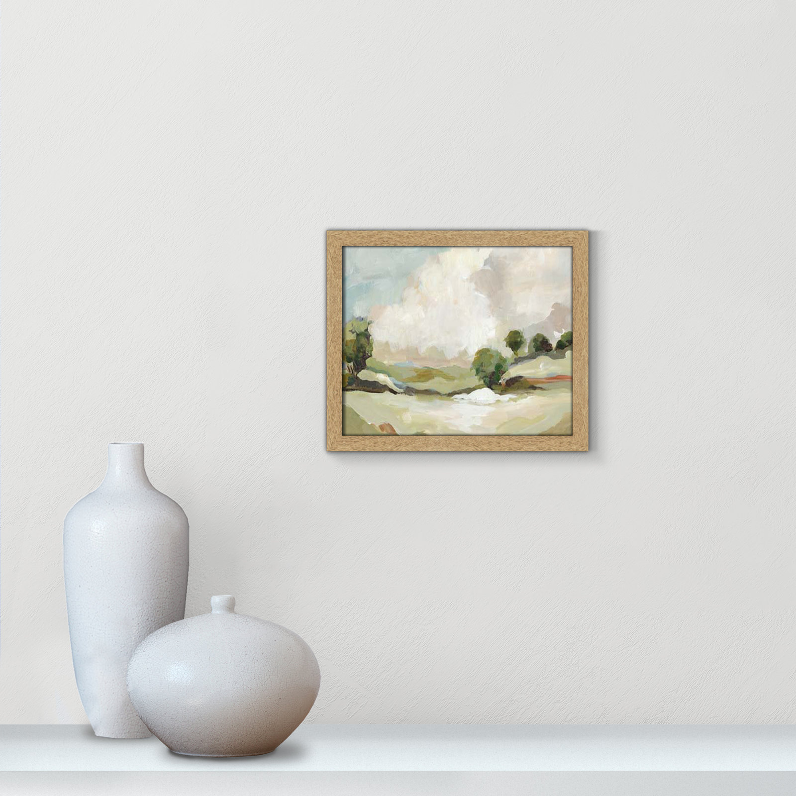 Pastoral Land by Allison Pearce, 13" H x 15" W x 1.25" D, Brown