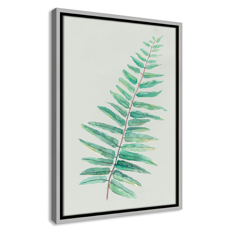«Delicate Botanical I», reproduction d'art sur toile, H 19,5 po x l 13,5 po x P 2 po, Argent argent