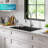 KRAUS Kore™ Workstation 33" L Top Mount Drop-In 16 Gauge Black Stainless Steel Single Bowl Kitchen Sink