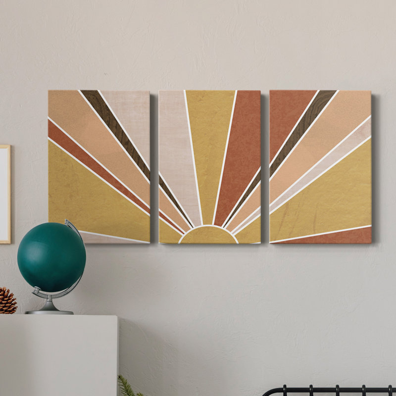Sedona Sunrise - toile tendue avec châssis de qualité supérieure - prête à être accrochée, H 12 po x l 24 po x P 1 po