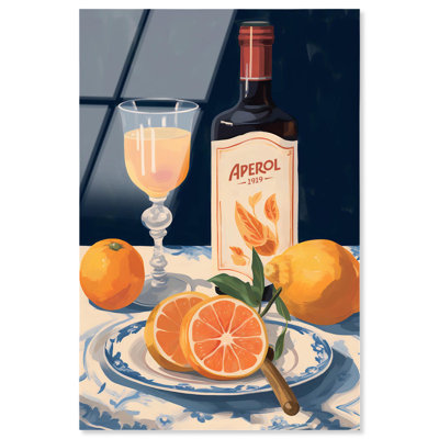 Décoration murale «Aperol Drink Citrus» par Art Remedy, prêt à accrocher, 24 x 36