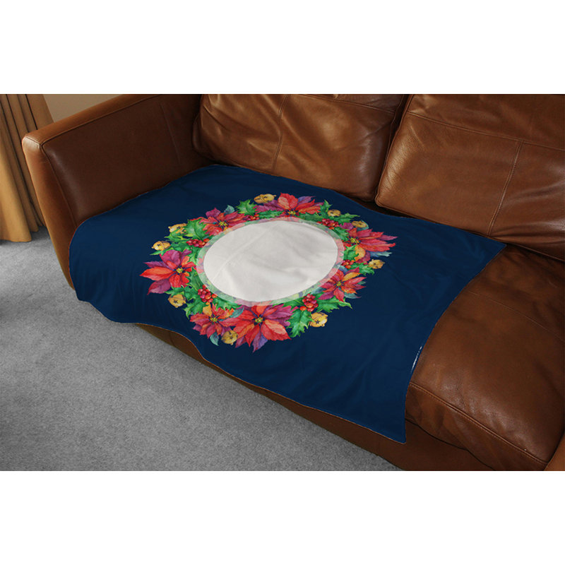 Couverture de houx et de feuilles vives, 50 po x 60 po