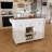 Kitchen Island with Extendable Dining Table, Power Outlet, 3 Drawers and 2 Door Cabinet-580602197