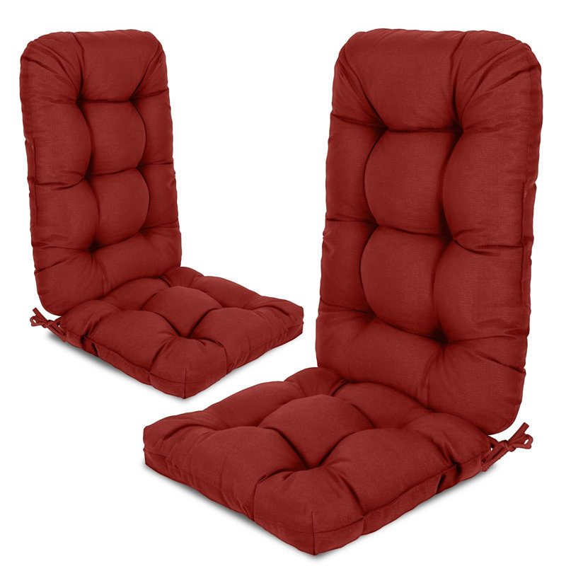  Tufted Adirondack Chair Cushion, Red