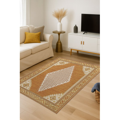 Tapis beige tissé traditionnel Mosso