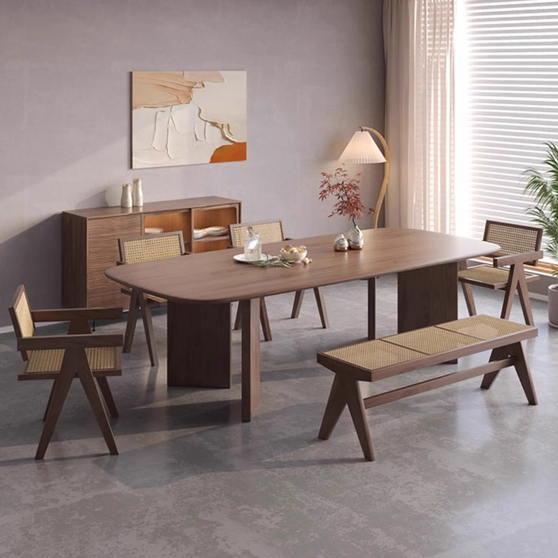 Mckibbin 6 - Person Pine Solid Wood Solid Wood Top Four Leg Dining Set, 29.53" H x 78.74" L x 31.5" W