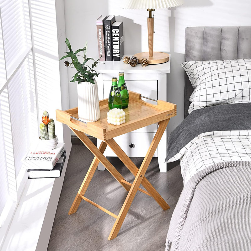 Tray Top Trestle End Table