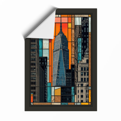 Urban Grid Modern - Framed Print