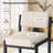 Comfortable Faux Leather Upholstered Dining Chair With Slightly Reclined Backrest And Straight Legs For Enhanced Support-1133755857