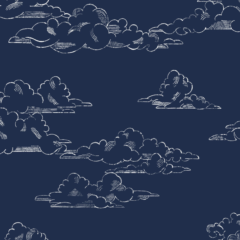 Messer 10m x 53cm Matte Wallpaper Roll, Dark Blue