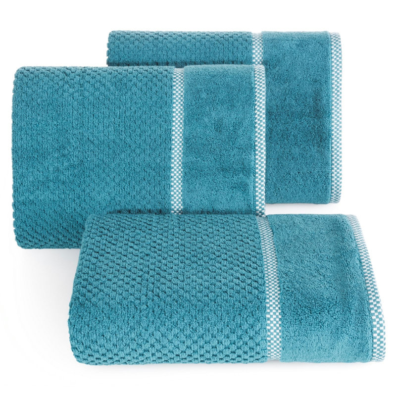 Hollynd Midweight Jacquard Hand Towel, Turquoise