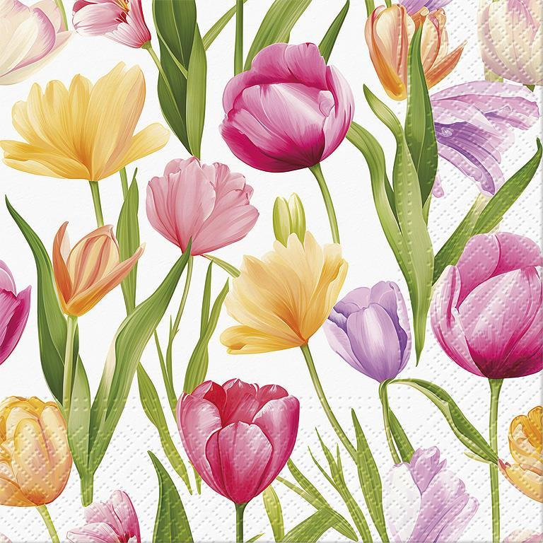 Ensemble de 20 serviettes de table Tulip Dream