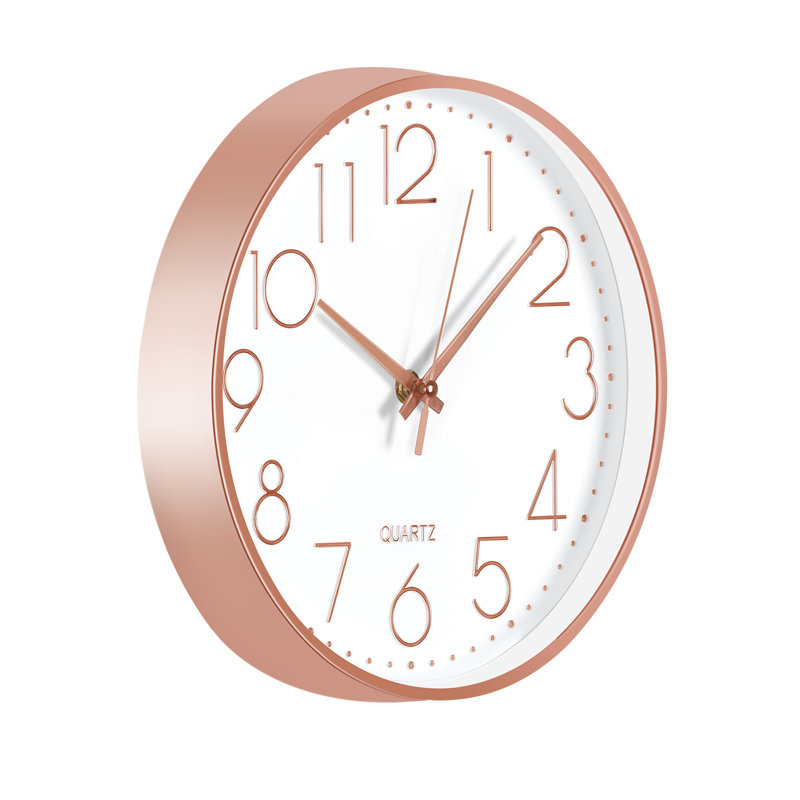 Horloge murale Seaborough, Or rose, Petit: 10 po