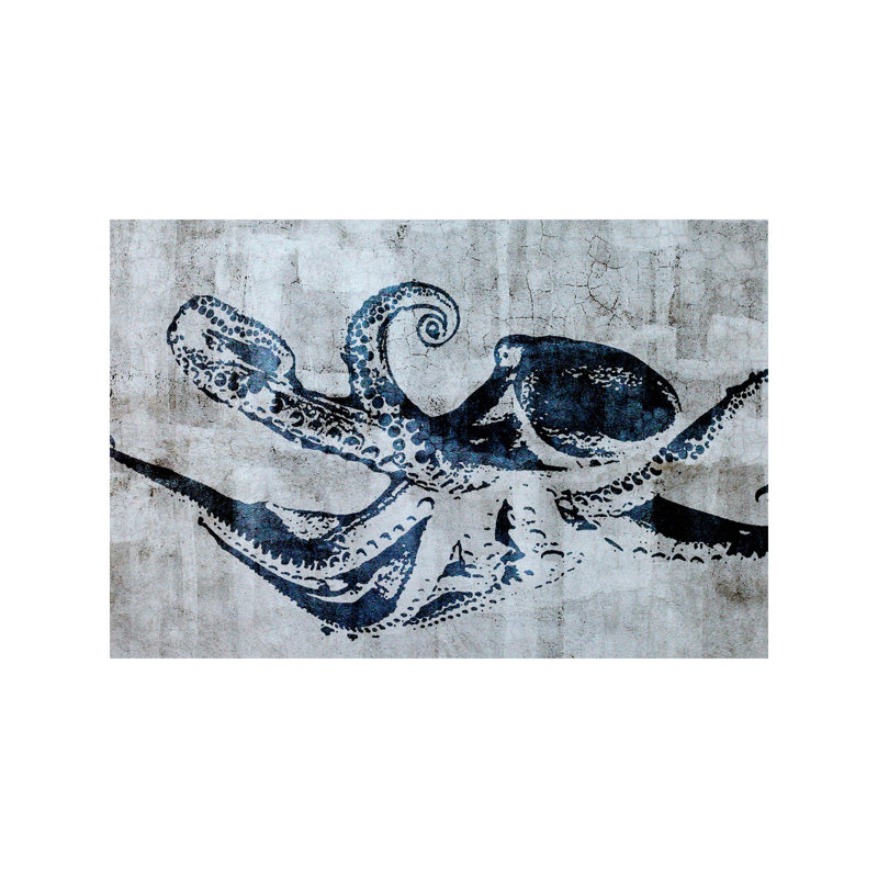 Stencil Street Art Octopus - Wrapped Canvas Print, 66.04 cm H x 45.72 cm W x 3.175 cm D