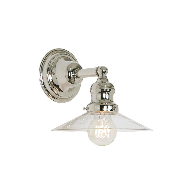 Shumway Armed Sconce, Polished Nickel