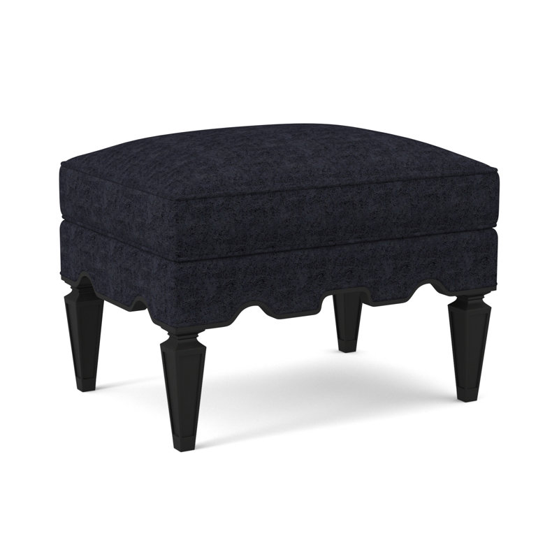 Repose-pieds Palm Beach, Espresso, 100% polyester bleu marine de Venise