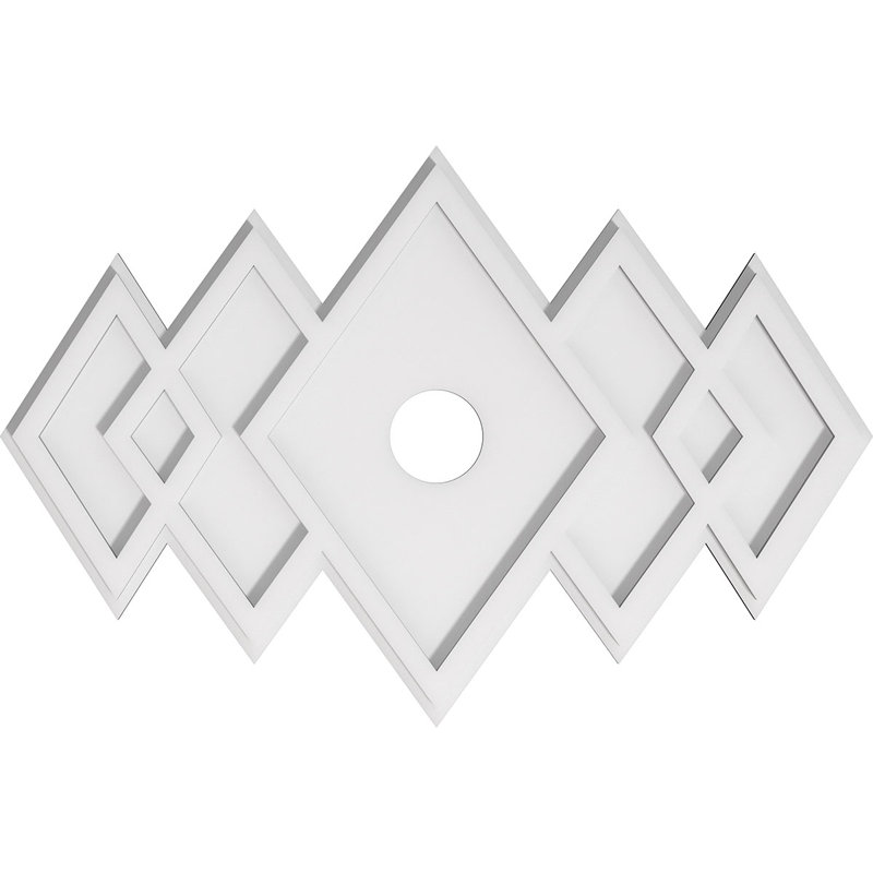 Diamètre intérieur de médaillon contemporain en PVC de 3 po Zoe, H 18,625 po x l 28 po x P 1 po