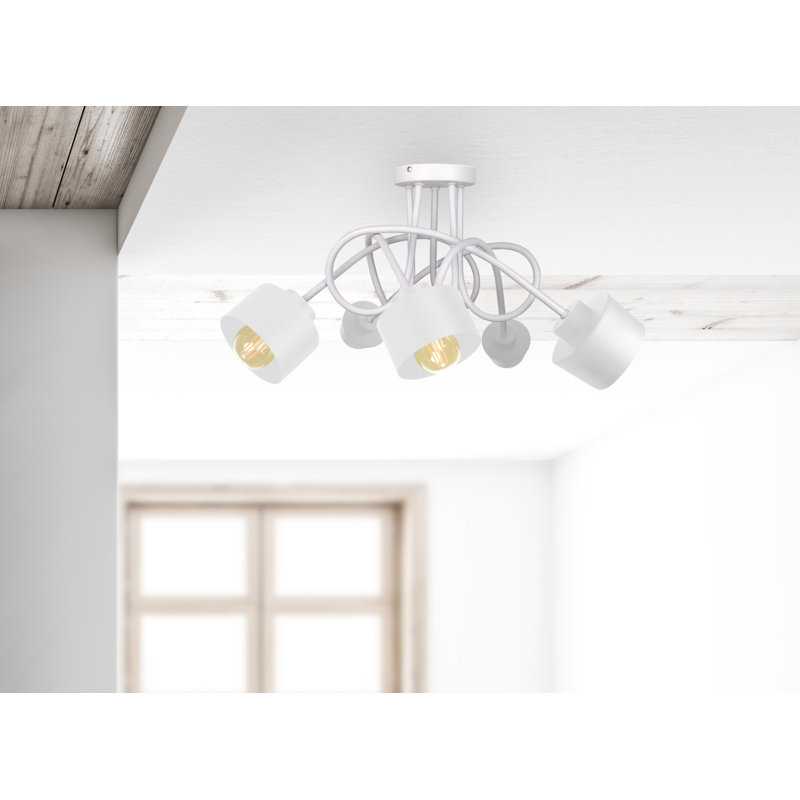 Bavory Flush Mount, White, White