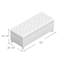 Rangement en tissu -, 49,27 x P 20,75 x 18,30 h, pieds en bouleau, unité pratique avec pieds de 50 x 20,5 x 18,3 heures, organisation efficace-652742865