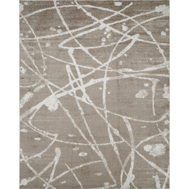 Machine Washable Archie Brown/Beige Rug, Rectangle 12'2'' x 15'2''