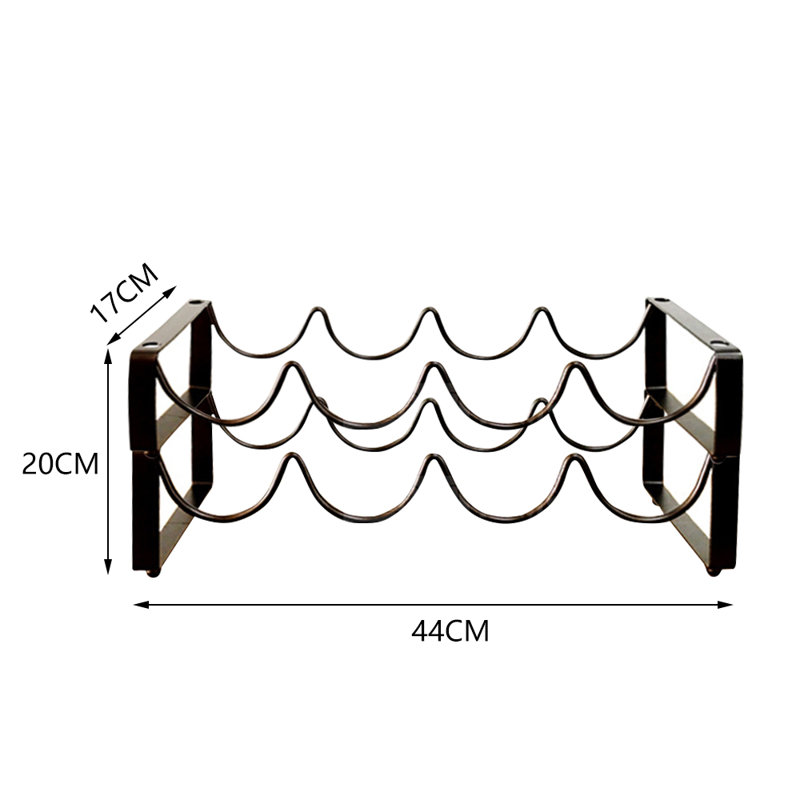 Ehrhart Tabletop Wine Bottle Rack in Black
