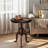 Cecy Pine Round Solid Wood Top Metal Base Dining Table-306142395