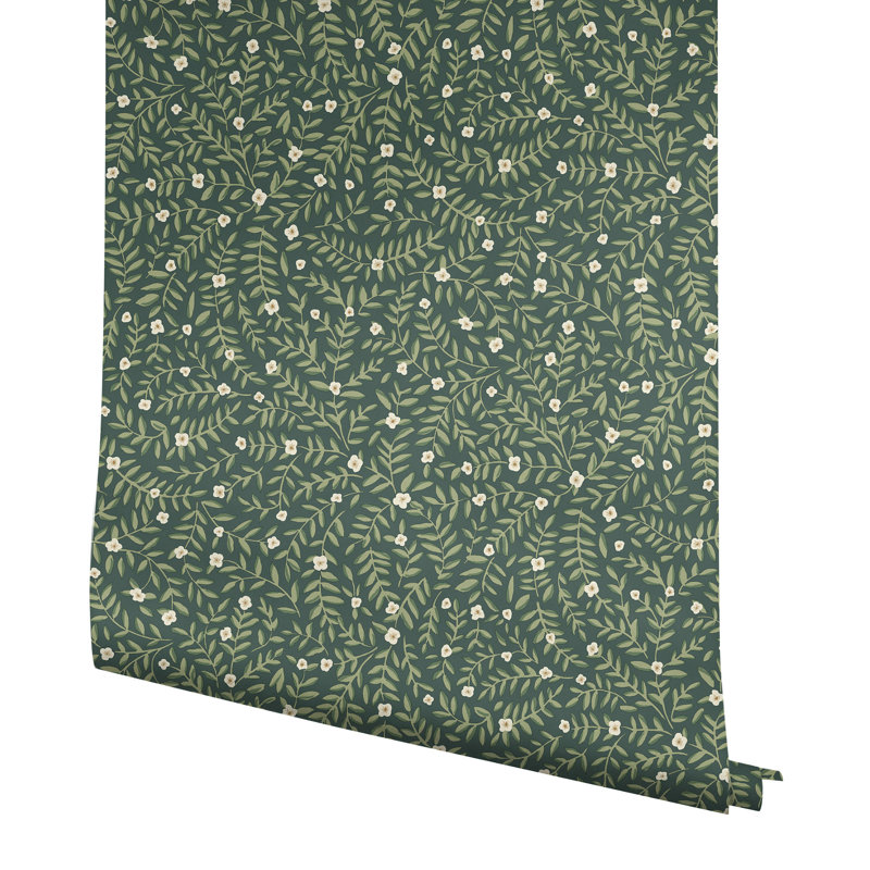 Papier peint adhésif Elodie, Vert