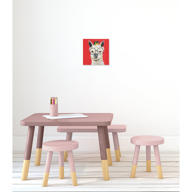 «Llama Lovely», art sur toile, H 12 po x l 12 po x P 1,5 po