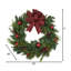 Pre Lit Led Mixed Pine Wreath With Ribbon