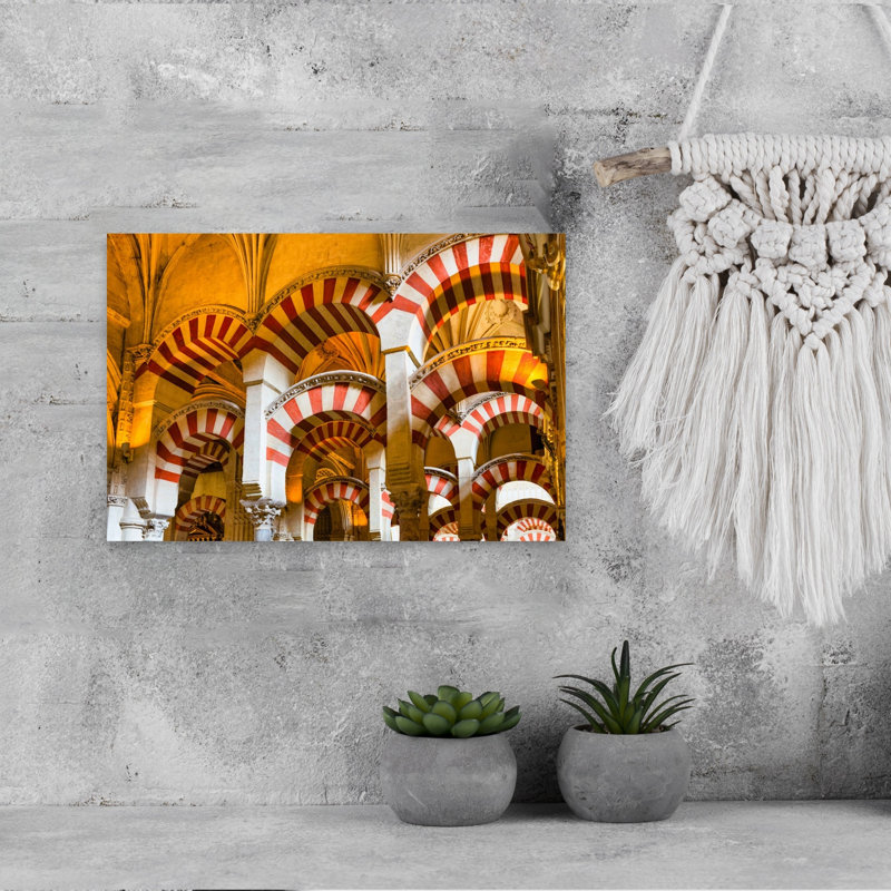 IInterior Of The Mosque. La Mezquita Cordoba Cordoba Province Andalusia Southern Spain by Ken Welsh - Wrapped Canvas Print