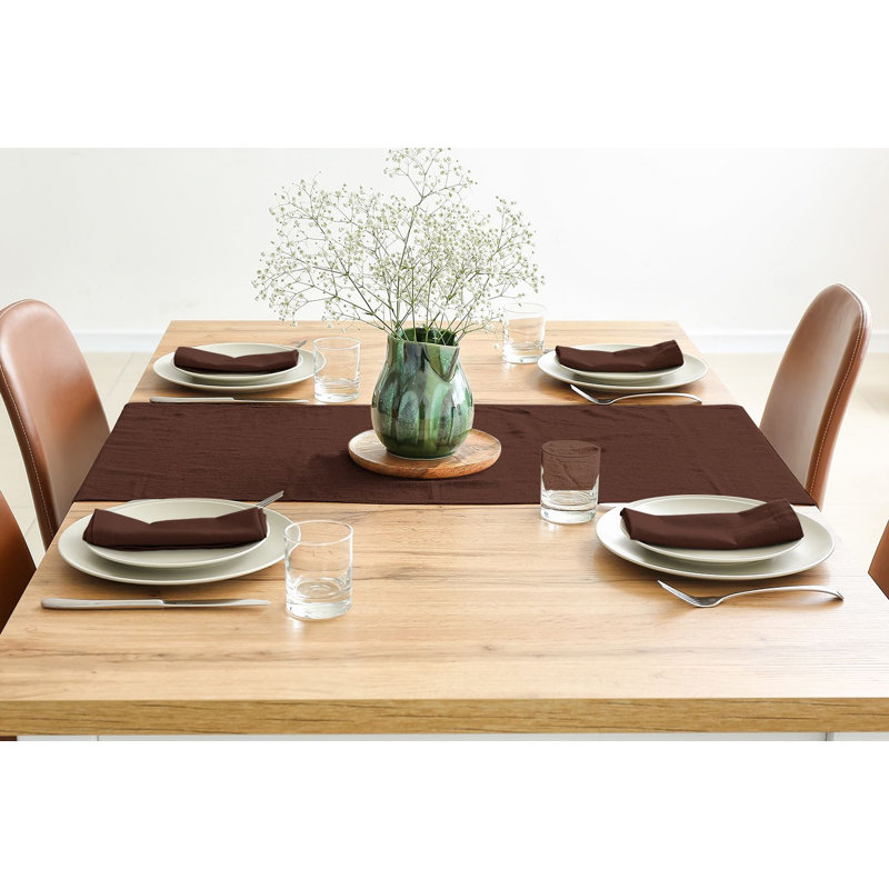 Ensemble de serviettes de table carré, L 20 po x L 20 po, Brun foncé