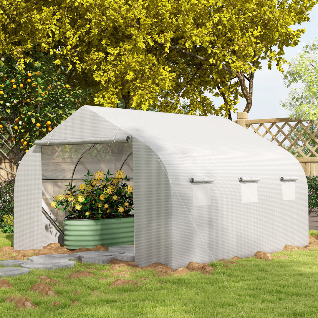 Aaliegha 10 Ft W x 11.5 Ft D Hobby Greenhouse
