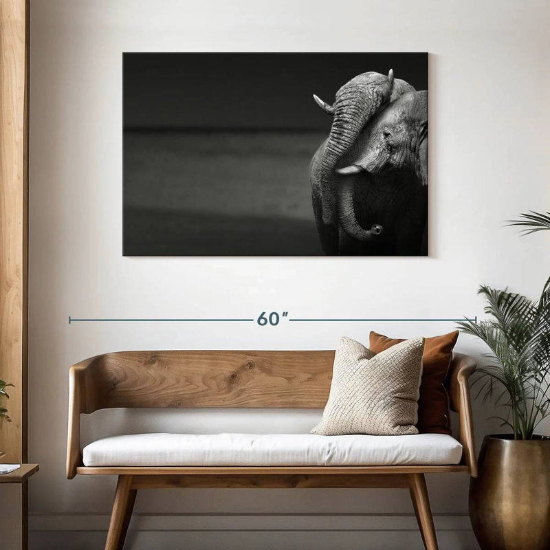 Elephants Love, 30" H x 45" W
