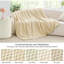 Jeté en molleton pour canapé et lit - couverture beige décorative en jacquard 3D, couverture douce et douillette, douce et confortable, toutes saisons, 50 x 60 pouces-108301447