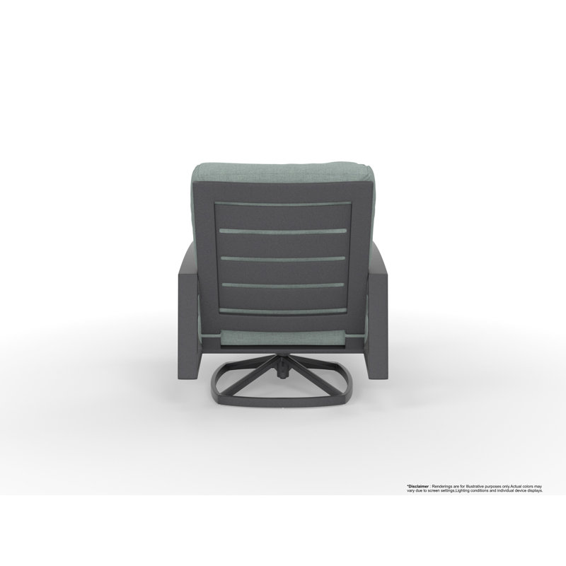 Arc Outdoor Lounge Chair, Cast Lagoon, Graphite
