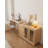 Solid Wood L-shaped Desk with Storage Cabinet & Dressing Table