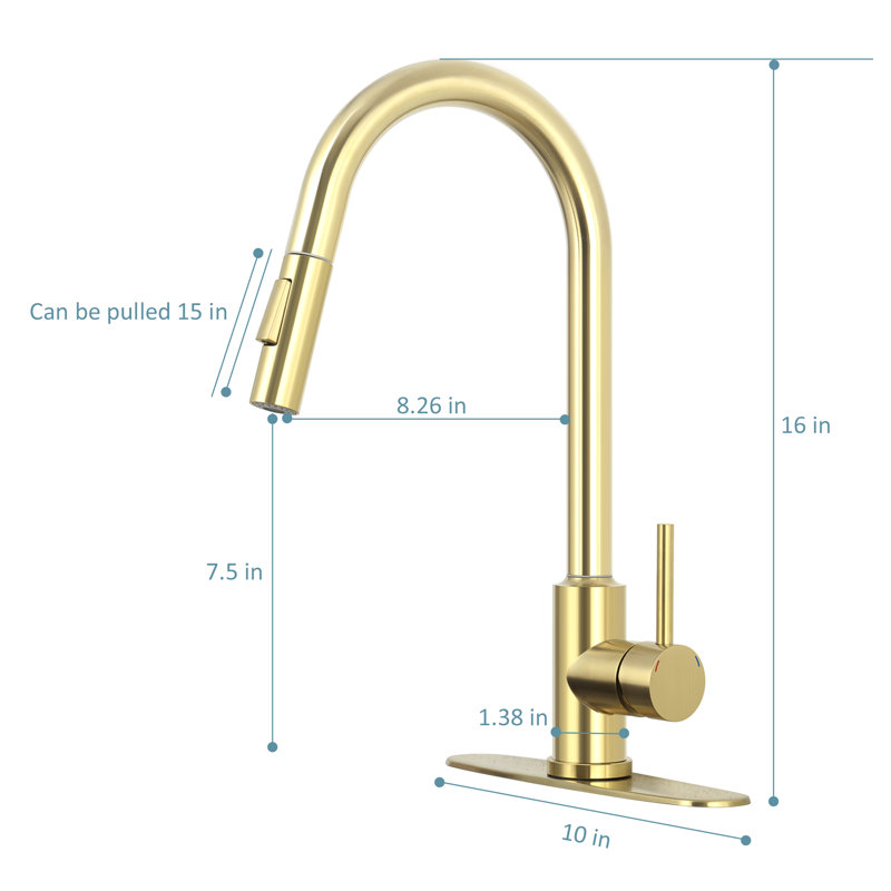 Robinet de cuisine à poignée simple Luxe